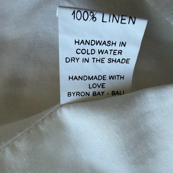 Free the Label Milan Wrap Linen Top White Size S NWOT Coastal Minimalist - Picture 6 of 8
